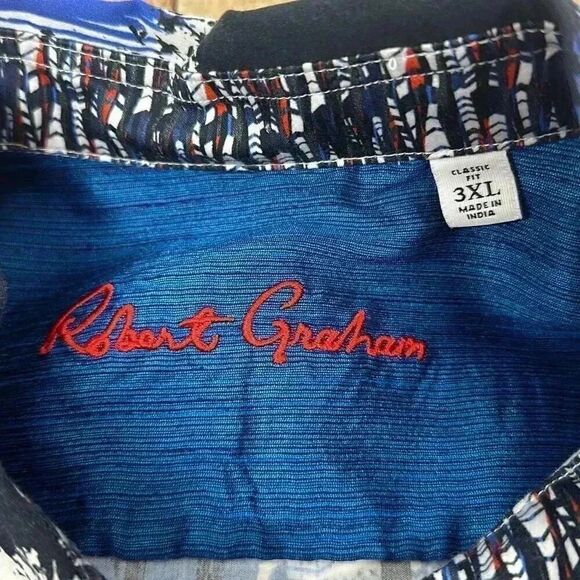 Robert Graham Gainesville Embroidered Sport Shirt Classic Fit Size 3XL - Picture 4 of 10